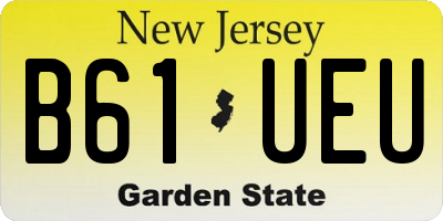 NJ license plate B61UEU