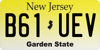 NJ license plate B61UEV