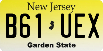 NJ license plate B61UEX
