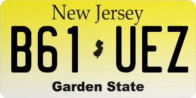 NJ license plate B61UEZ