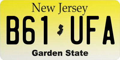 NJ license plate B61UFA