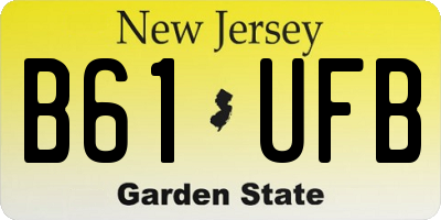 NJ license plate B61UFB