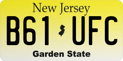 NJ license plate B61UFC
