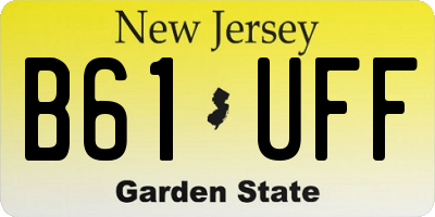 NJ license plate B61UFF