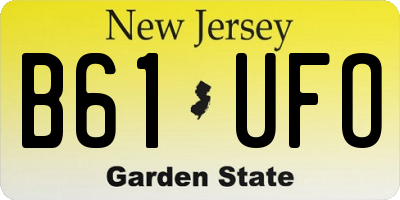 NJ license plate B61UFO