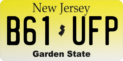 NJ license plate B61UFP
