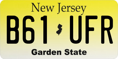 NJ license plate B61UFR