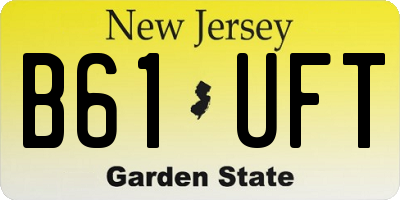 NJ license plate B61UFT