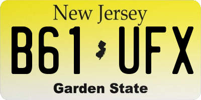 NJ license plate B61UFX