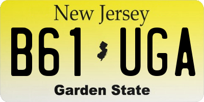 NJ license plate B61UGA
