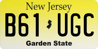 NJ license plate B61UGC