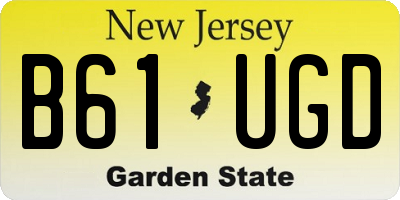 NJ license plate B61UGD