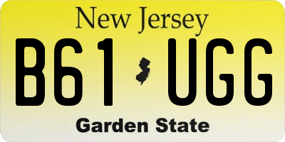 NJ license plate B61UGG