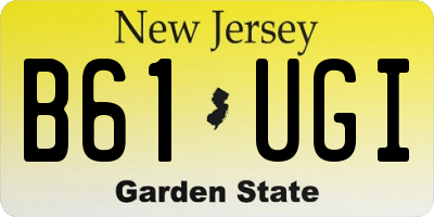 NJ license plate B61UGI