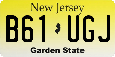 NJ license plate B61UGJ