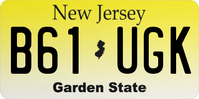 NJ license plate B61UGK