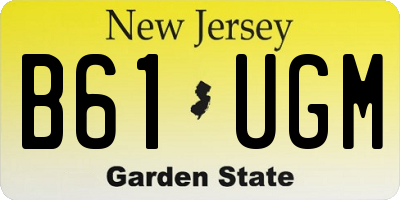 NJ license plate B61UGM