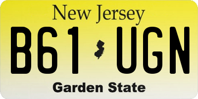 NJ license plate B61UGN