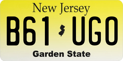 NJ license plate B61UGO