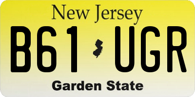 NJ license plate B61UGR