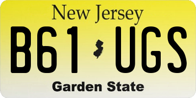 NJ license plate B61UGS