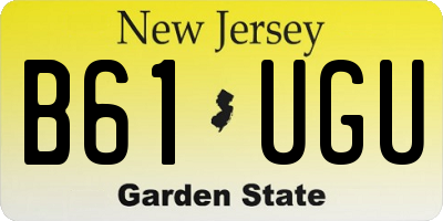 NJ license plate B61UGU