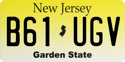 NJ license plate B61UGV