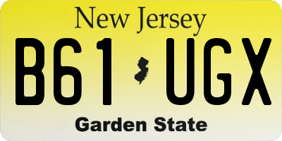 NJ license plate B61UGX