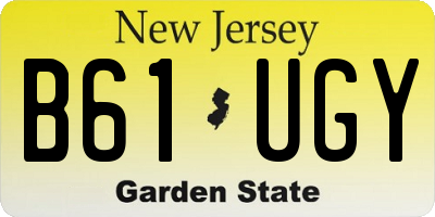 NJ license plate B61UGY