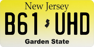 NJ license plate B61UHD