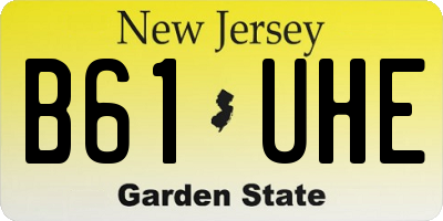 NJ license plate B61UHE