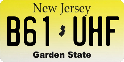 NJ license plate B61UHF