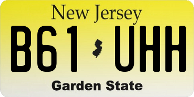 NJ license plate B61UHH