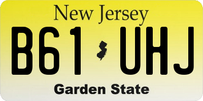 NJ license plate B61UHJ