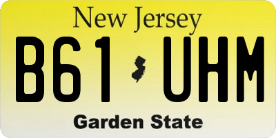 NJ license plate B61UHM