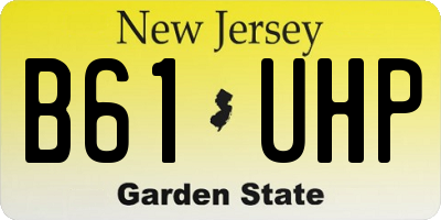 NJ license plate B61UHP