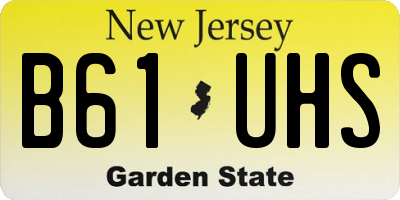 NJ license plate B61UHS