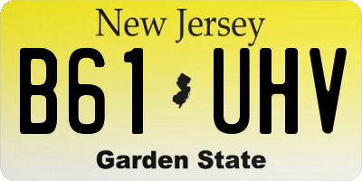 NJ license plate B61UHV