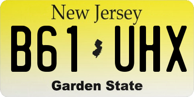 NJ license plate B61UHX