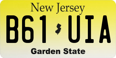 NJ license plate B61UIA