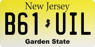 NJ license plate B61UIL