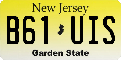 NJ license plate B61UIS