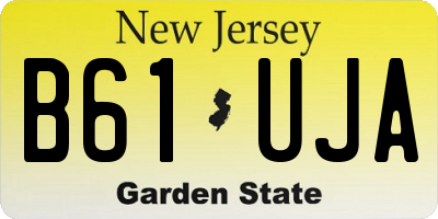 NJ license plate B61UJA