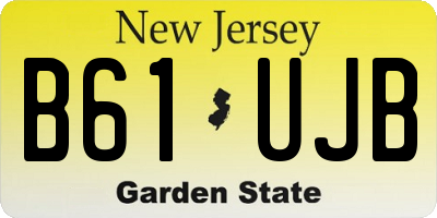 NJ license plate B61UJB