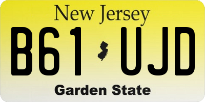 NJ license plate B61UJD