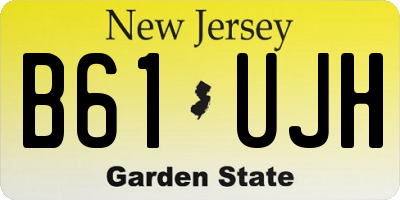 NJ license plate B61UJH