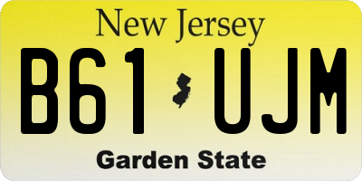NJ license plate B61UJM