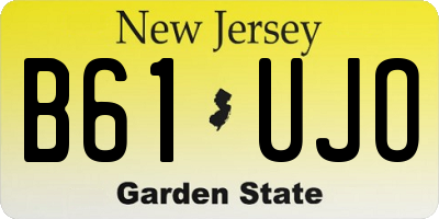 NJ license plate B61UJO