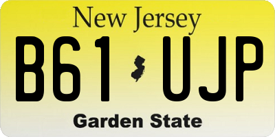 NJ license plate B61UJP