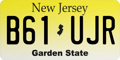 NJ license plate B61UJR